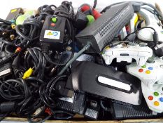 X-box - a large collection of X-box spares to include seven power packs,