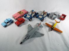Dinky Toys - two off Lunar Roving Vehicles # 355, Phantom II F-4K, Beechcraft S35 Bonanza # 710,
