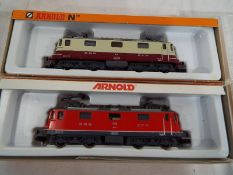Model railways N - two N gauge Arnold locomotives, diesel electric # 2407 and 2415, excel,