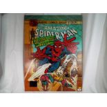 A Marvel Comics Group canvas picture depicting The Amazing Spiderman by Pollard,