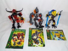 Lego - Three Lego Hero Factory figures to include Aquagon 44013,  Bruizer 44005 and Pyrox 44001,