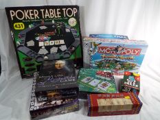 A collection of board games to include M