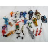 A collection of various action figures t