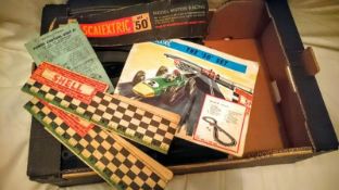 Scalextric - two boxes containing a coll