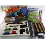 Model railways - a Hornby OO gauge boxed set, Industrial Freight comprising 0-4-0T BR locomotive,