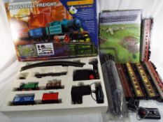 Model railways - a Hornby OO gauge boxed set, Industrial Freight comprising 0-4-0T BR locomotive,