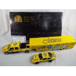 A Jerry Nadeau NASCAR Cartoon Network Jetsons show trailer and car collection by Brookfield