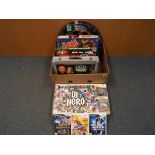 A good mixed lot of board games to include CSI Senses the board game, a dart board,