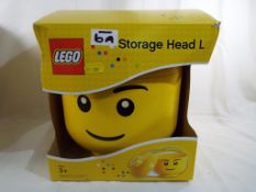 Lego - a large storage head Lego container new and unused with original packaging Est £15 - £25