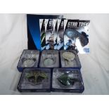 Star Trek - a collection of five Starships, with official Sharship catalogues,