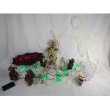 Gothic / Halloween interest - a good mixed lot to include a 'glow-in-the-dark' skeleton,