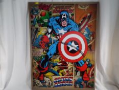 A Captain America canvas,