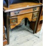 2'6 Georgian style mahogany lowboy fitted one long and 2 small drawers