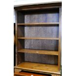 2'6 oak open bookcase
