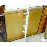 2'6 modern teak effect chest of four long drawers