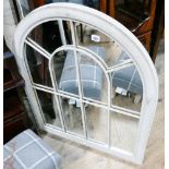 Arched Gothic style wall mirror for indoor or outdoor use