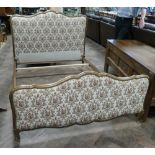 4'6 French bedstead with tapestry upholstery