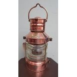 Ships copper anchor lantern