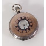 Benson of London silver half hunter pocket watch.