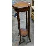 Two tier mahogany Edwardian plant pedestal