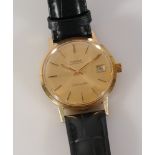 Gents vintage Omega Seamaster 18ct gold wristwatch,