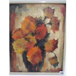 Boris Ivan Pastoukhoff Russian impasto oil on board floral still life,