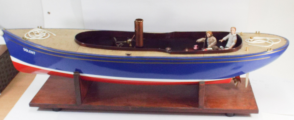 Model steam powered boat,named 'Solent',