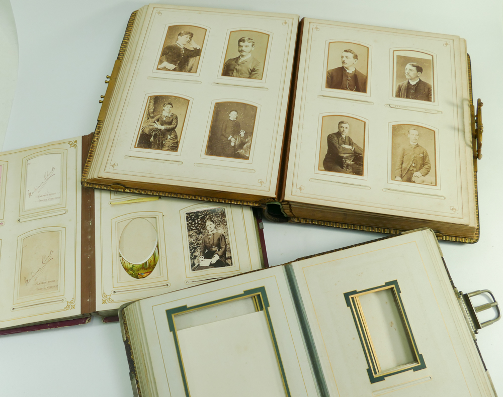 Three Victorian photograph albums, - Image 2 of 2