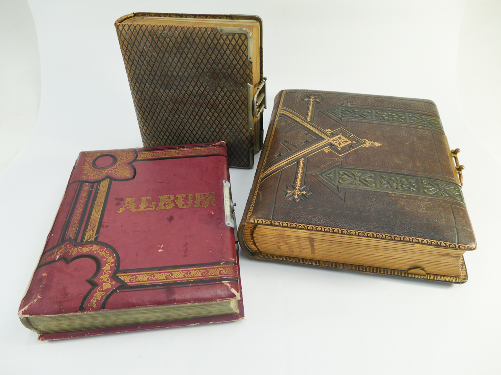 Three Victorian photograph albums,