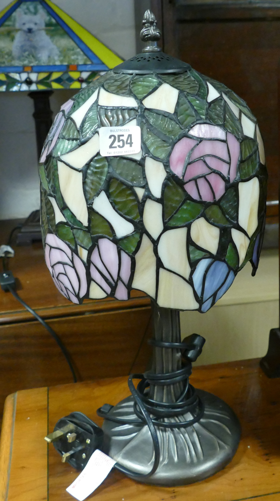 Tiffany style table lamp with floral shade