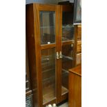 Mahogany glazed display cabinet with glass interior shelves