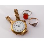 Ladies gold plated vintage wristwatch,