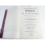 An old family Bible with black & white plates