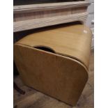 Light oak finished bent wood style ottoman/coffee table