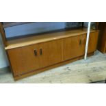 6' 6" G-plan long low teak sideboard fitted cupboards