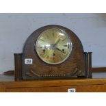 Whittington & Westminster chiming mantle clock in oak case