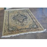 Indian long wool pile patterned rug 6'3 x 4'6 approx