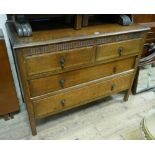 3'4 oak chest of 3 long and 2 short drawers