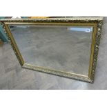 Large bevelled wall mirror in gilt frame