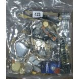 Assorted bag of costume jewellery and beads - ideal for crafters and jewellery makers.