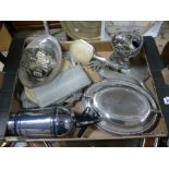 Various plated items, soda siphon,