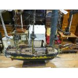 Large model sailing galleon