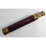 19th century mahogany and brass four drawer telescope