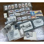 Odd cigarette cards and postcards to include ships of the world, aircraft,