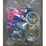 Assorted bag of costume jewellery and beads - ideal for crafters and jewellery makers.