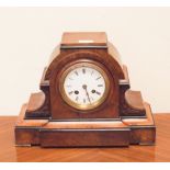 Victorian striking mantel clock in walnut case