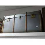 Large grey cabin trunk