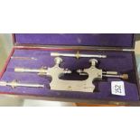 Tour-a-pivoter or Jacot clock makers tool in a fitted box