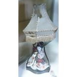 Japanese Geisha girl figure table lamp