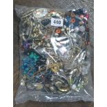 Assorted bag of costume jewellery and beads - ideal for crafters and jewellery makers.